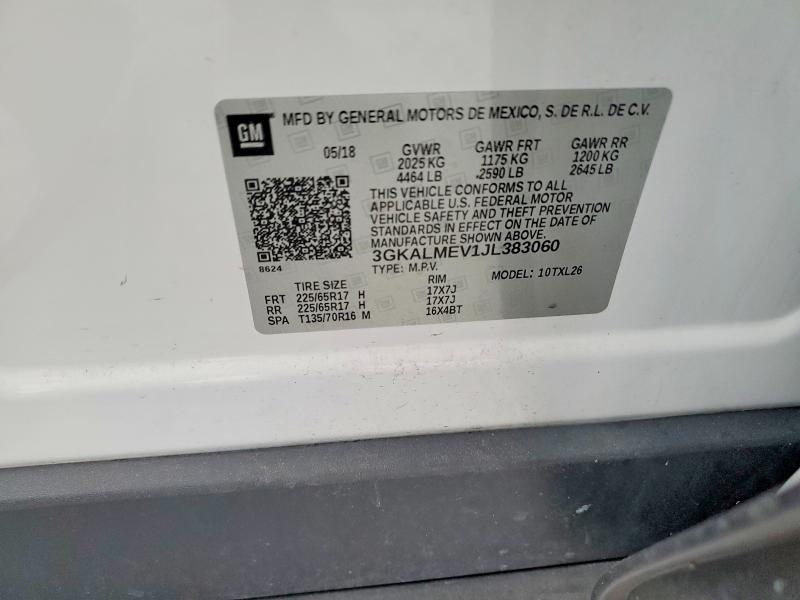 Auction sale of the 2018 Gmc Terrain, vin: 3GKALMEV1JL383060, lot number: 55916536