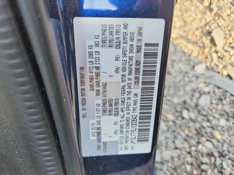 2018 Mazda 6 მანქანა იყიდება აუქციონზე, vin: JM1GL1TY5J1303543, აუქციონის ნომერი: 56740686