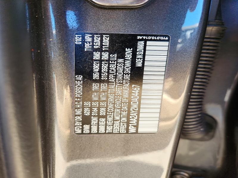 Aukcja sprzedaży 2021 Porsche Cayenne, vin: WP1AA2AY2MDA04467, numer aukcji: 55006906