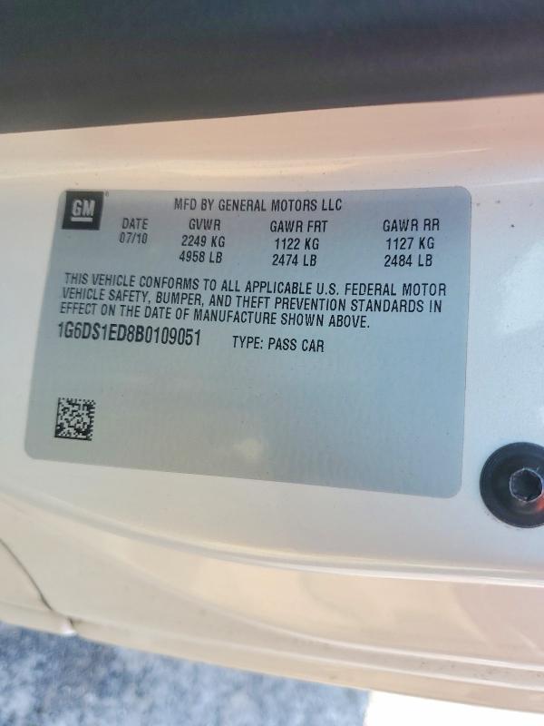 2011 Cadillac Cts მანქანა იყიდება აუქციონზე, vin: 1G6DS1ED8B0109051, აუქციონის ნომერი: 56701076