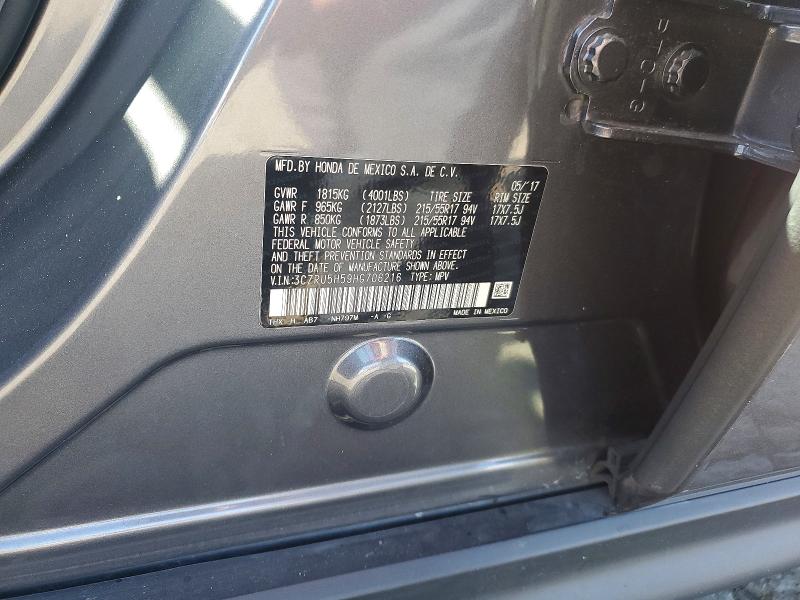 55797766 :رقم المزاد ، 3CZRU5H59HG706216 vin ، 2017 Honda Hr-v مزاد بيع