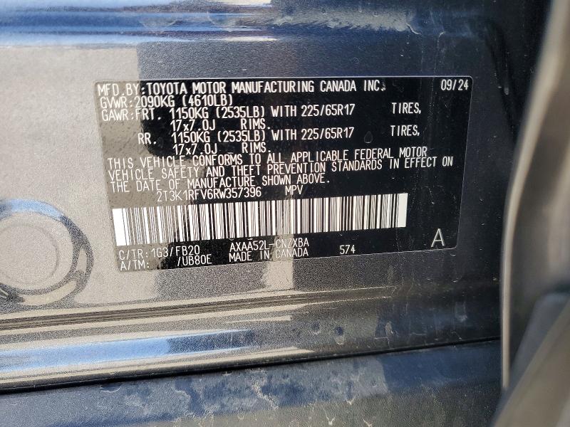 2024 Toyota Rav4 მანქანა იყიდება აუქციონზე, vin: 2T3K1RFV6RW357396, აუქციონის ნომერი: 56341326