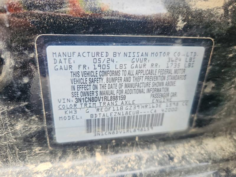 57294606 :رقم المزاد ، 3N1CN8DV1RL898159 vin ، 2024 Nissan Versa مزاد بيع