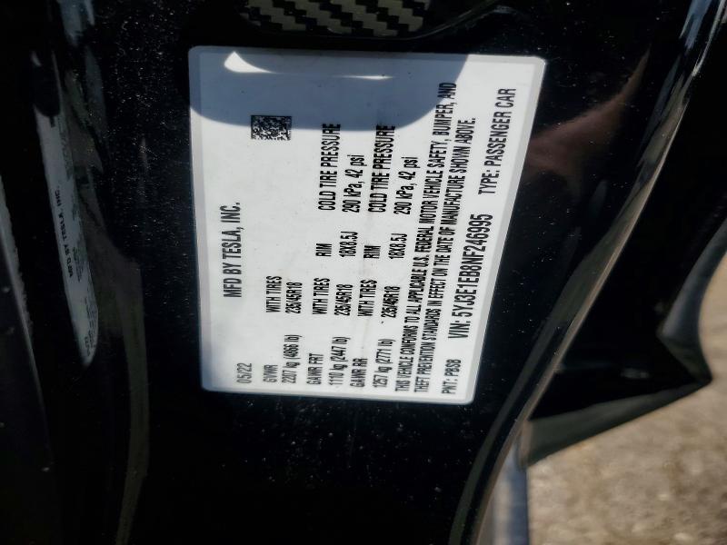 Aukcja sprzedaży 2022 Tesla Model 3, vin: 5YJ3E1EB8NF246995, numer aukcji: 54905446
