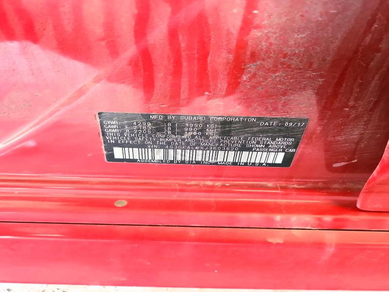 Aukcja sprzedaży 2018 Subaru Impreza, vin: 4S3GKAL6XJ3603620, numer aukcji: 58564696