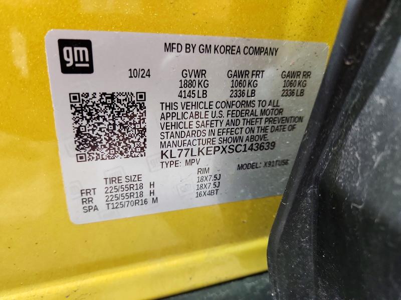Продаж на аукціоні авто 2025 Chevrolet Trax, vin: KL77LKEPXSC143639, номер лоту: 57893716