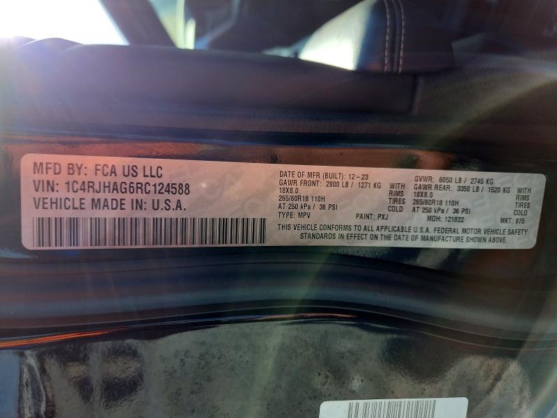 Продажа на аукционе авто 2024 Jeep Grand Cherokee, vin: 1C4RJHAG6RC124588, номер лота: 57584526