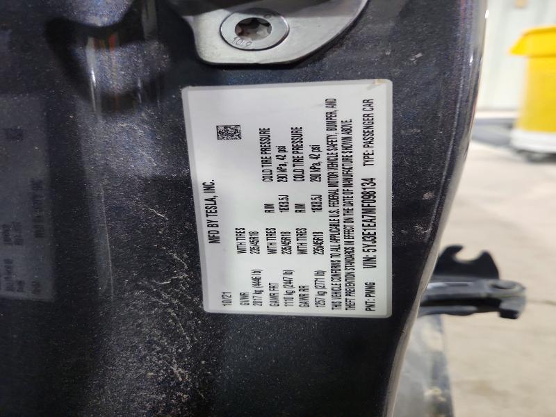Продаж на аукціоні авто 2021 Tesla Model 3, vin: 5YJ3E1EA7MF098134, номер лоту: 57484606