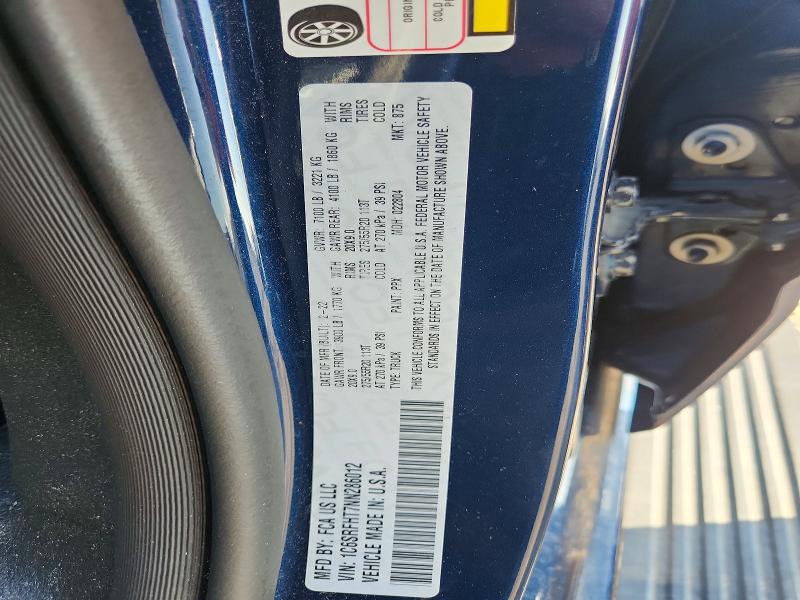 Продаж на аукціоні авто 2022 Ram 1500, vin: 1C6SRFHT7NN286012, номер лоту: 55855486