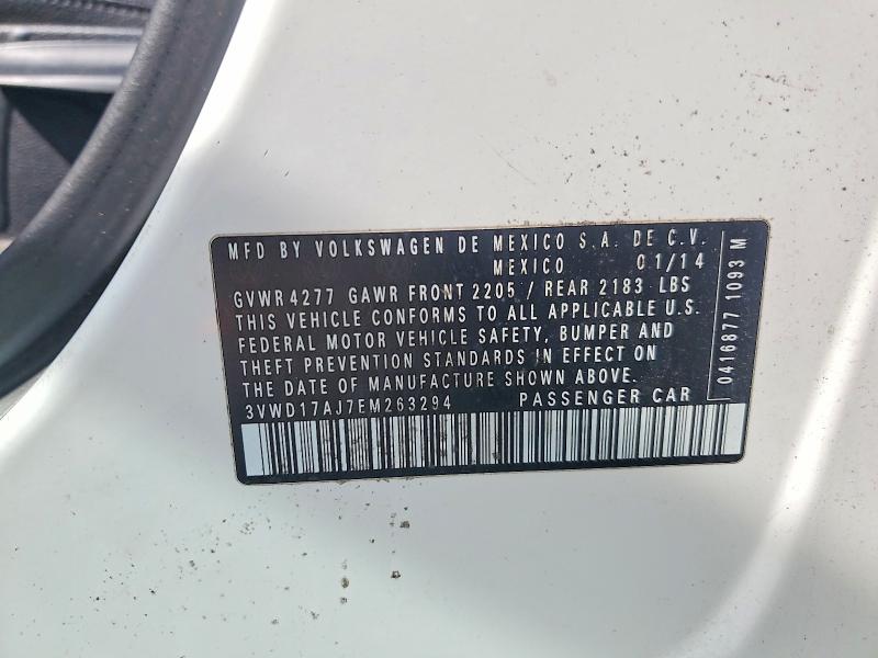 Продажа на аукционе авто 2014 Volkswagen Jetta, vin: 3VWD17AJ7EM263294, номер лота: 58898066