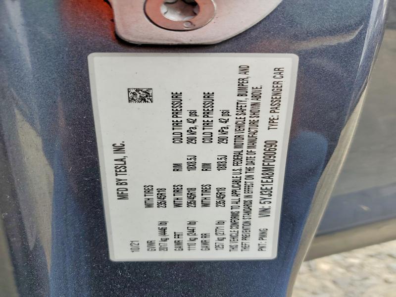 Продажа на аукционе авто 2021 Tesla Model 3, vin: 5YJ3E1EA8MF090690, номер лота: 55657836