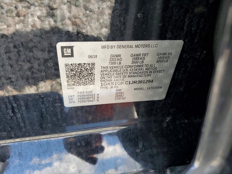 Продаж на аукціоні авто 2018 Gmc Yukon Xl, vin: 1GKS1GKC1JR391294, номер лоту: 57741086