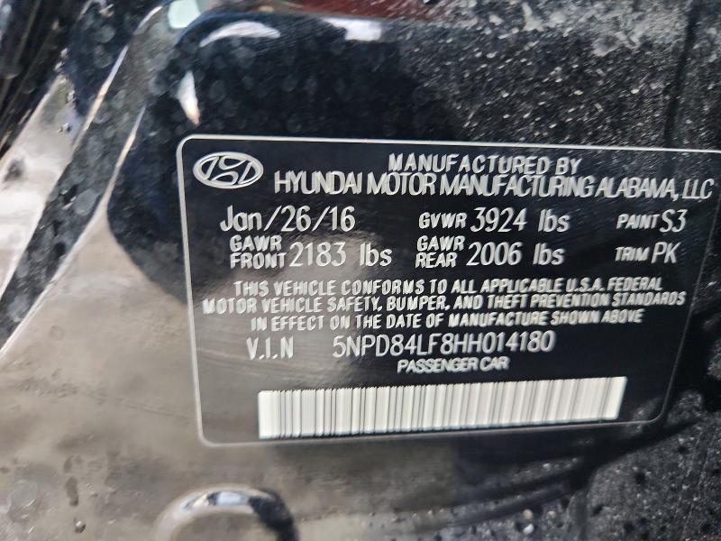 Aukcja sprzedaży 2017 Hyundai Elantra, vin: 5NPD84LF8HH014180, numer aukcji: 58786386