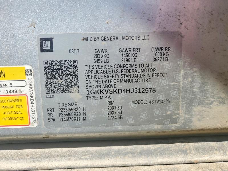 Продаж на аукціоні авто 2017 Gmc Acadia Limited, vin: 1GKKVSKD4HJ312578, номер лоту: 57736666