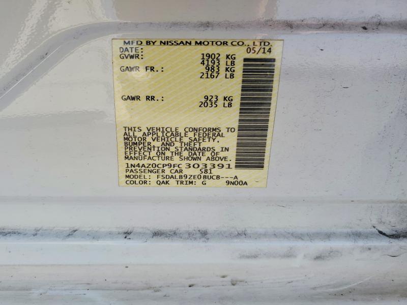 Aukcja sprzedaży 2015 Nissan Leaf, vin: 1N4AZ0CP9FC303391, numer aukcji: 56264666