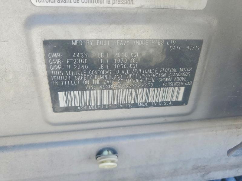 Продаж на аукціоні авто 2011 Subaru Legacy, vin: 4S3BMBA66B3239260, номер лоту: 56994556
