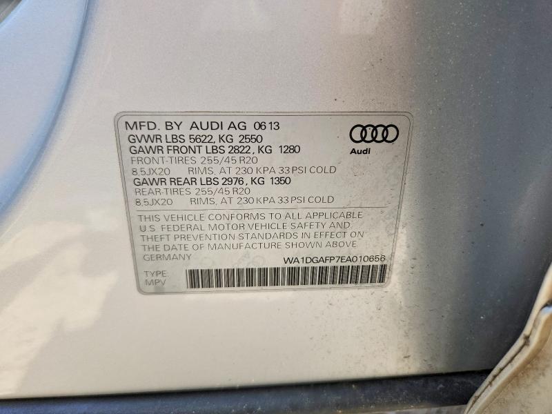 2014 Audi Q5 მანქანა იყიდება აუქციონზე, vin: WA1DGAFP7EA010656, აუქციონის ნომერი: 56050316