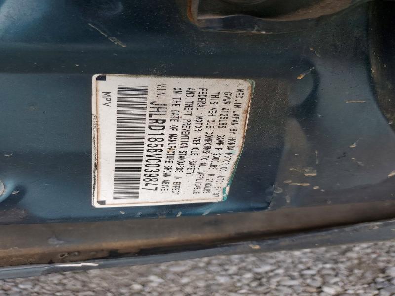 57998386 :رقم المزاد ، JHLRD1856VC039847 vin ، 1997 Honda Cr-v مزاد بيع