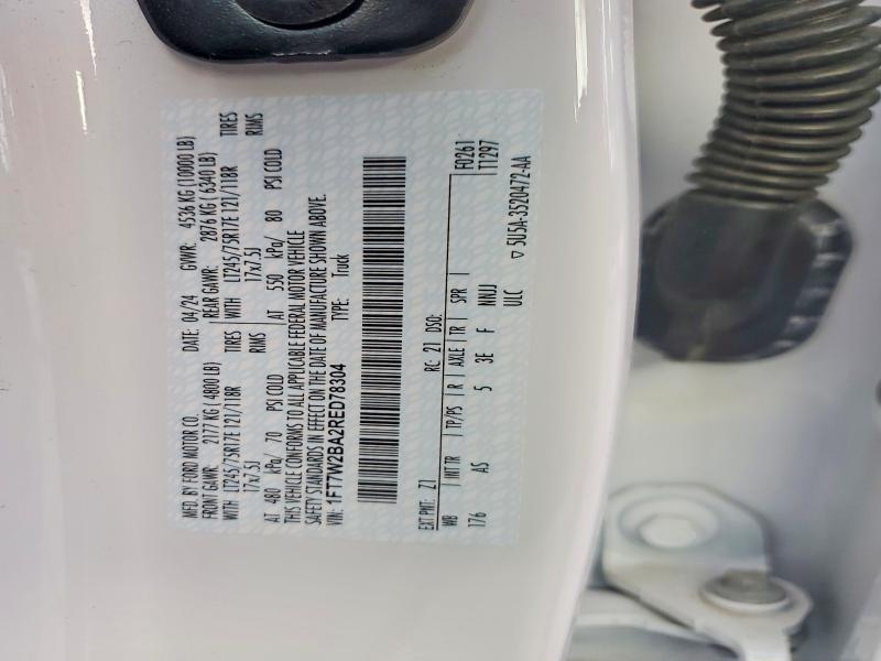 2024 Ford F250 მანქანა იყიდება აუქციონზე, vin: 1FT7W2BA2RED78304, აუქციონის ნომერი: 57910526
