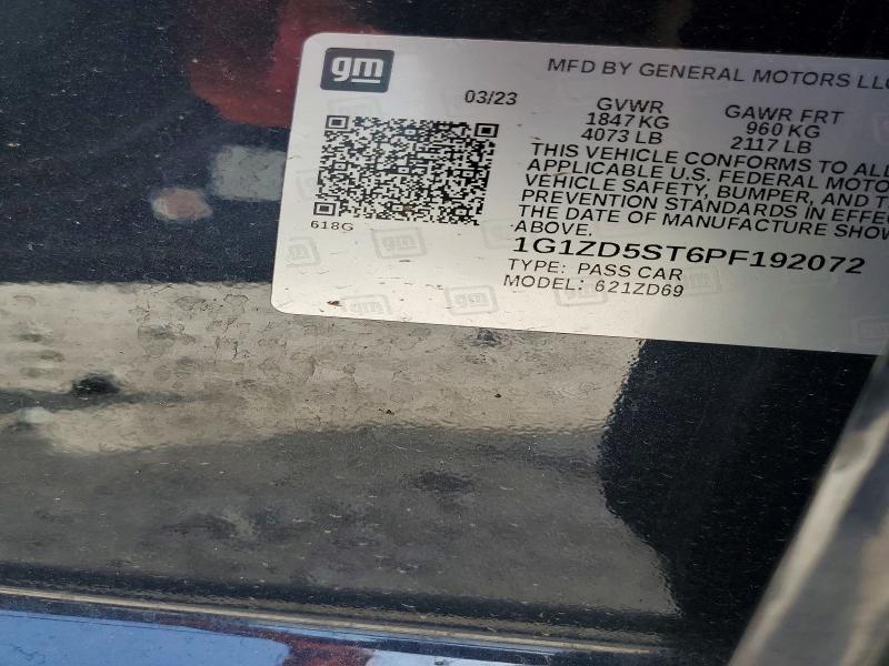 Продаж на аукціоні авто 2023 Chevrolet Malibu, vin: 1G1ZD5ST6PF192072, номер лоту: 55757616