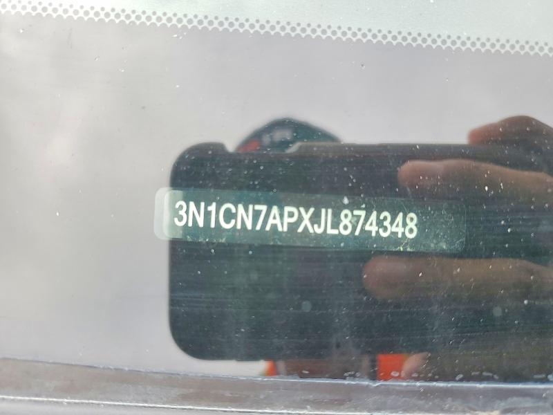 2018 Nissan Versa მანქანა იყიდება აუქციონზე, vin: 3N1CN7APXJL874348, აუქციონის ნომერი: 58884646
