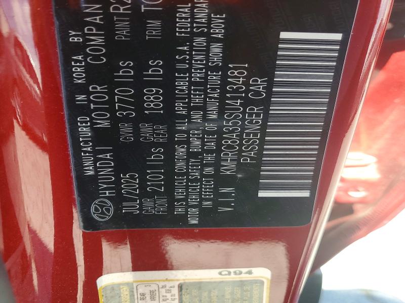 Продажа на аукционе авто 2025 Hyundai Venue, vin: KMHRC8A35SU413481, номер лота: 55503676