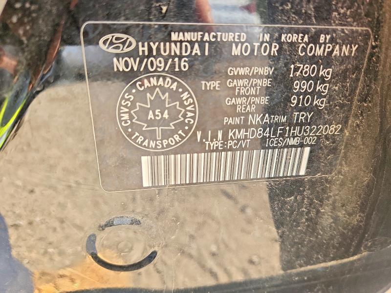 Продажа на аукционе авто 2017 Hyundai Elantra, vin: KMHD84LF1HU322082, номер лота: 56644516