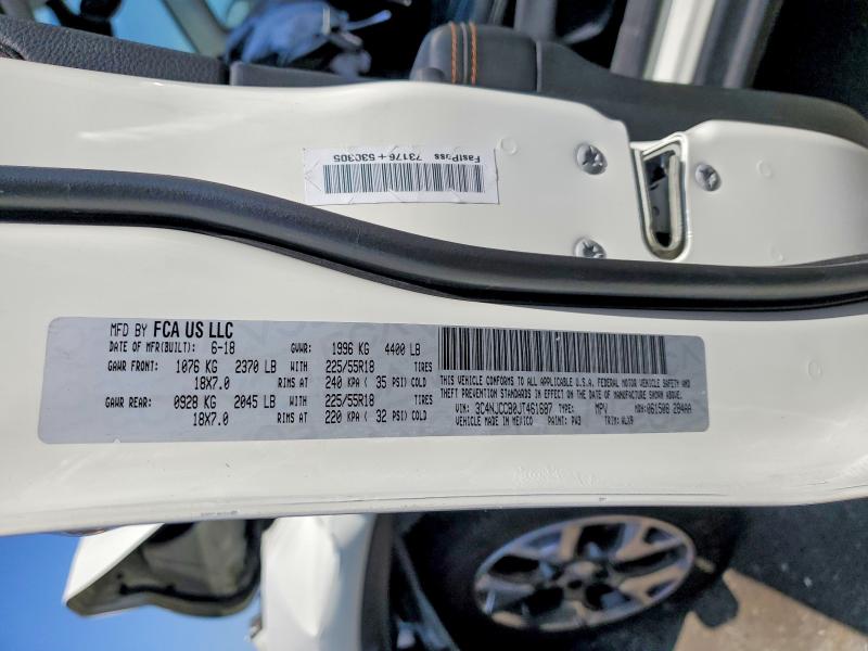 Aukcja sprzedaży 2018 Jeep Compass, vin: 3C4NJCCB0JT461687, numer aukcji: 55750646