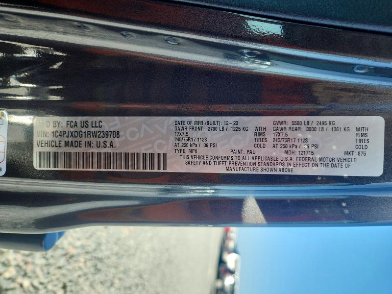 2024 Jeep Wrangler მანქანა იყიდება აუქციონზე, vin: 1C4PJXDG1RW239708, აუქციონის ნომერი: 58155956