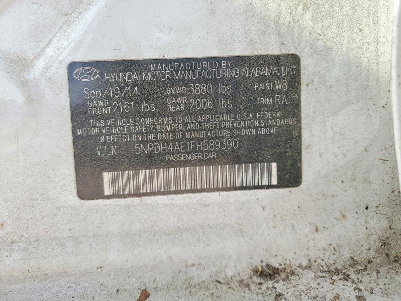 Aukcja sprzedaży 2015 Hyundai Elantra, vin: 5NPDH4AE1FH589390, numer aukcji: 58829286
