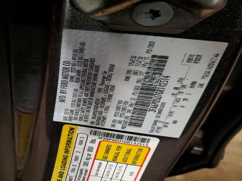 Aukcja sprzedaży 2016 Ford Fusion, vin: 3FA6P0SU7GR142514, numer aukcji: 56820746