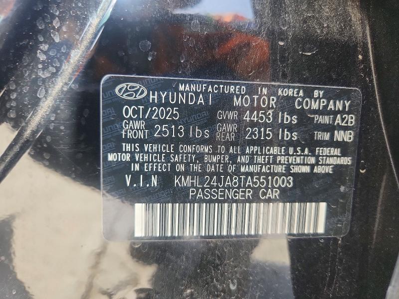 Продажа на аукционе авто 2026 Hyundai Sonata, vin: KMHL24JA8TA551003, номер лота: 59193596