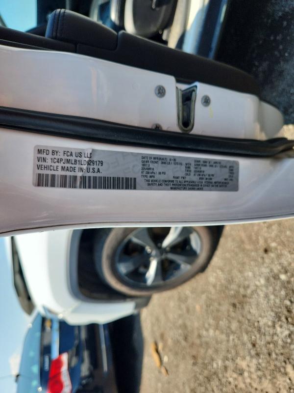 58951366 :رقم المزاد ، 1C4PJMLB1LD629179 vin ، 2020 Jeep Cherokee مزاد بيع