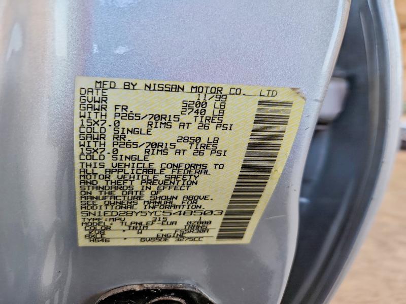 Продаж на аукціоні авто 2000 Nissan Xterra, vin: 5N1ED28Y5YC548503, номер лоту: 55932366