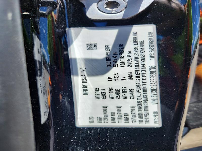 Продажа на аукционе авто 2023 Tesla Model 3, vin: 5YJ3E1EA3PF680705, номер лота: 57038806