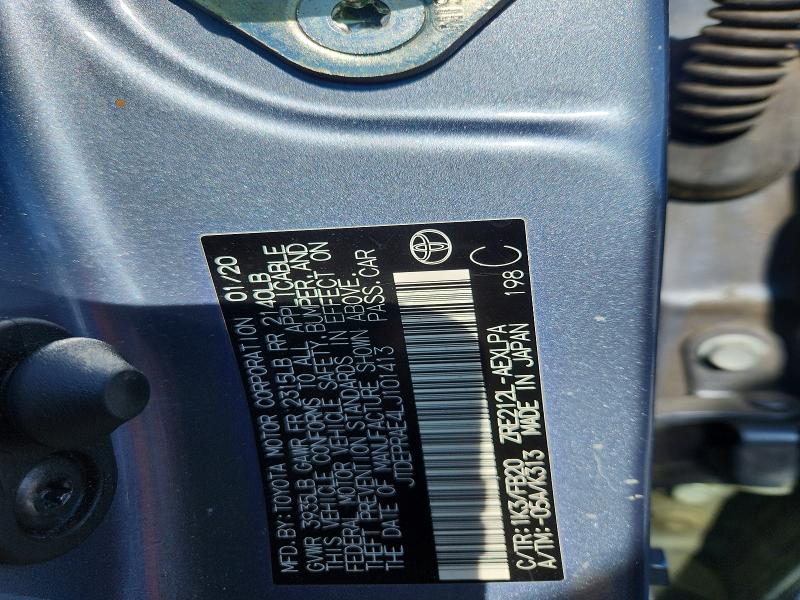 Aukcja sprzedaży 2020 Toyota Corolla, vin: JTDEPRAE4LJ101413, numer aukcji: 58558526