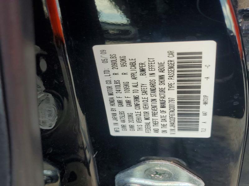 57641906 :رقم المزاد ، JH4CU2F67AC001797 vin ، 2010 Acura Tsx مزاد بيع