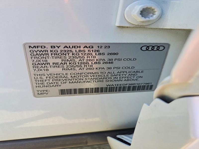 Продажа на аукционе авто 2024 Audi Q3, vin: WA1EEDF38R1077961, номер лота: 56257106