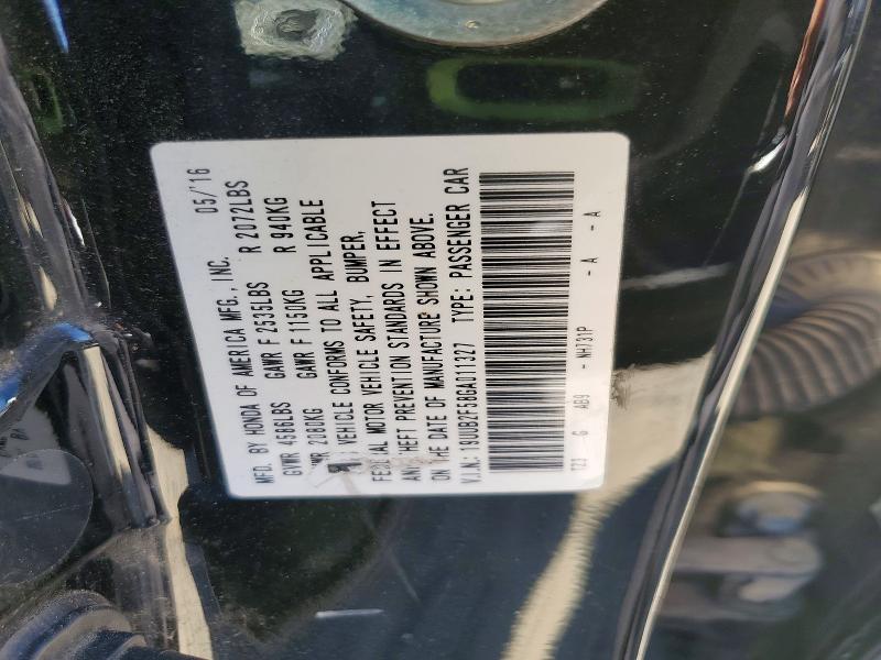 2016 Acura Tlx მანქანა იყიდება აუქციონზე, vin: 19UUB2F58GA011327, აუქციონის ნომერი: 58928846