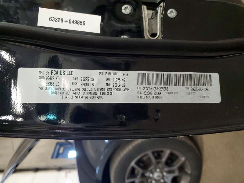 58584016 :رقم المزاد ، 2C3CDXJG9JH235665 vin ، 2018 Dodge Charger مزاد بيع