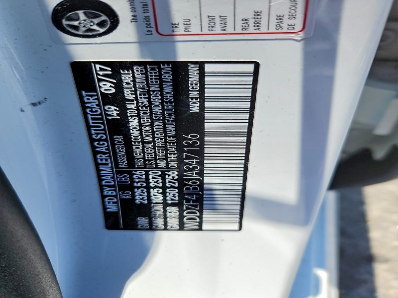 58263926 :رقم المزاد ، WDDZF4JB6JA347136 vin ، 2018 Mercedes-benz E مزاد بيع