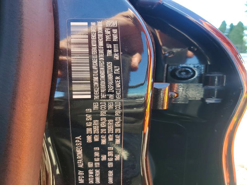 56996306 :رقم المزاد ، ZASPAKAN9N7D30629 vin ، 2022 Alfa Romeo Stelvio مزاد بيع