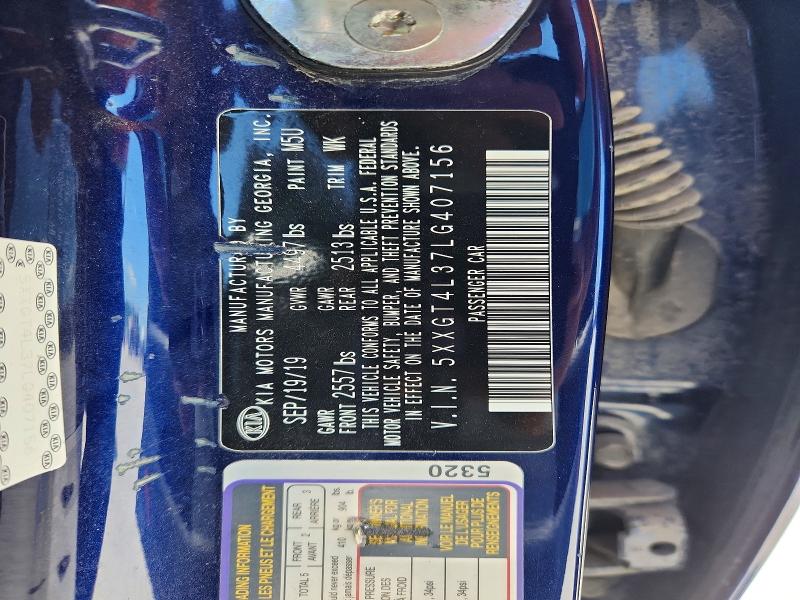 Aukcja sprzedaży 2020 Kia Optima, vin: 5XXGT4L37LG407156, numer aukcji: 56252636