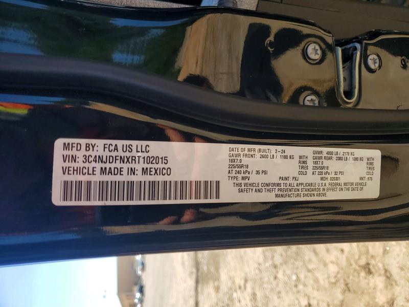 56234036 :رقم المزاد ، 3C4NJDFNXRT102015 vin ، 2024 Jeep Compass مزاد بيع
