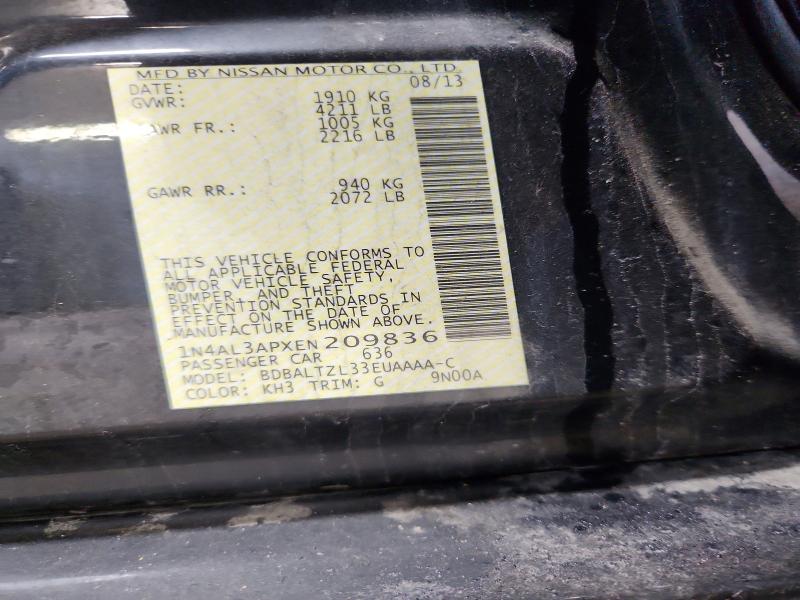 Aukcja sprzedaży 2014 Nissan Altima, vin: 1N4AL3APXEN209836, numer aukcji: 55874736