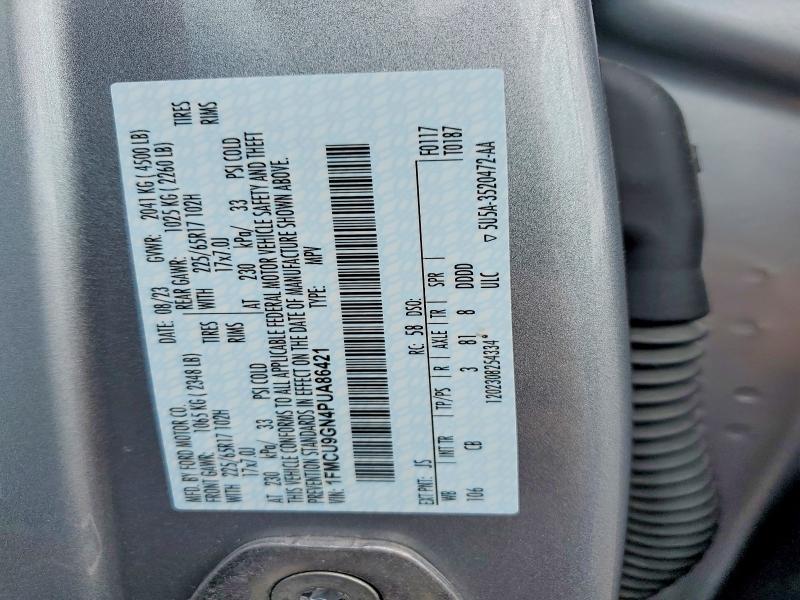 2023 Ford Escape მანქანა იყიდება აუქციონზე, vin: 1FMCU9GN4PUA86421, აუქციონის ნომერი: 56163456