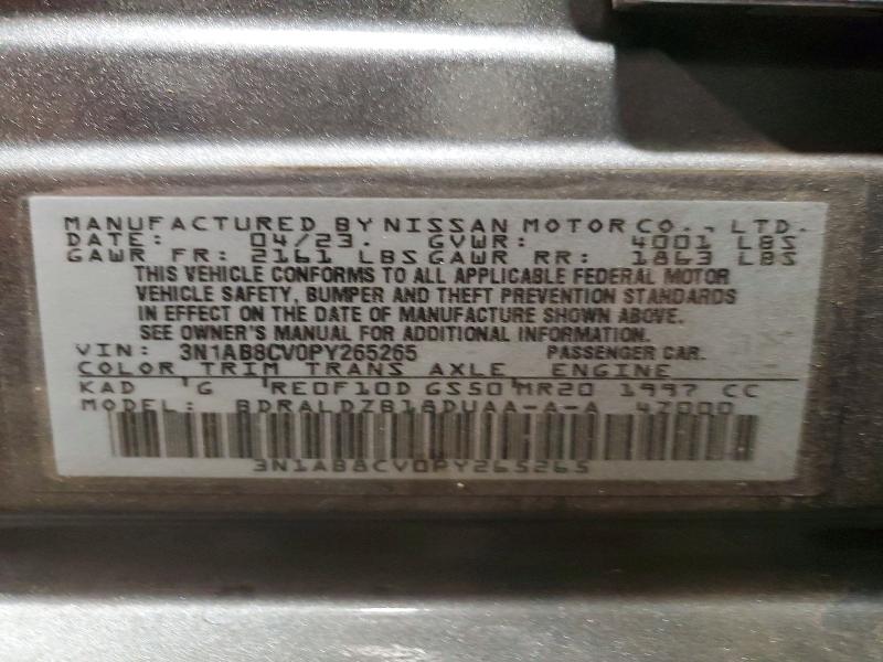 Aukcja sprzedaży 2023 Nissan Sentra, vin: 3N1AB8CV0PY265265, numer aukcji: 57886946