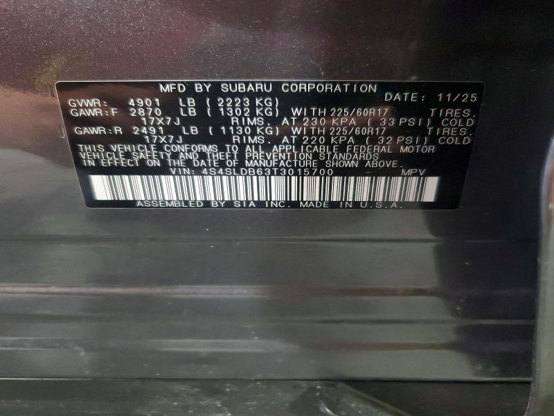 Продажа на аукционе авто 2026 Subaru Forester, vin: 4S4SLDB63T3015700, номер лота: 57926226