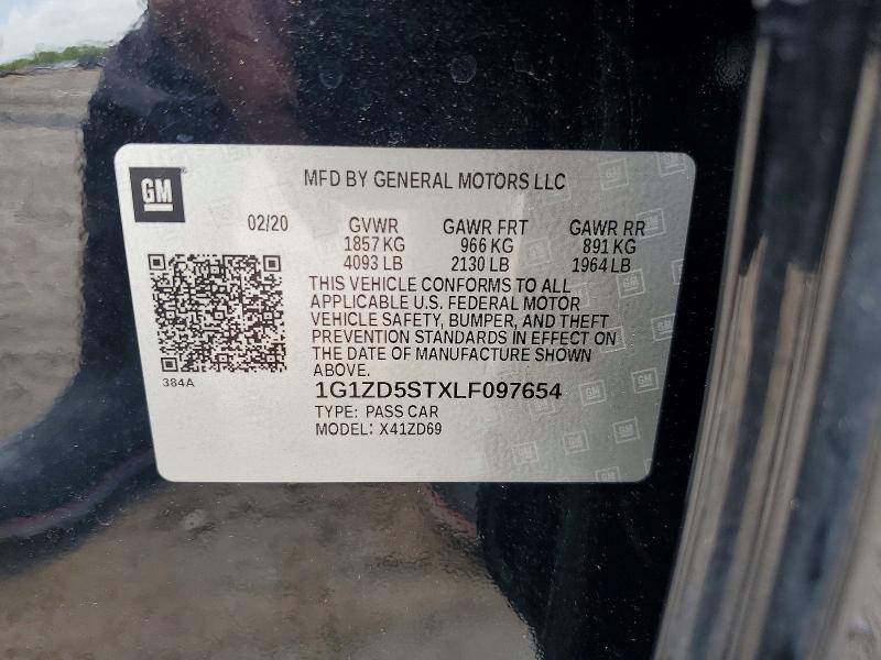 Продажа на аукционе авто 2020 Chevrolet Malibu, vin: 1G1ZD5STXLF097654, номер лота: 57090366