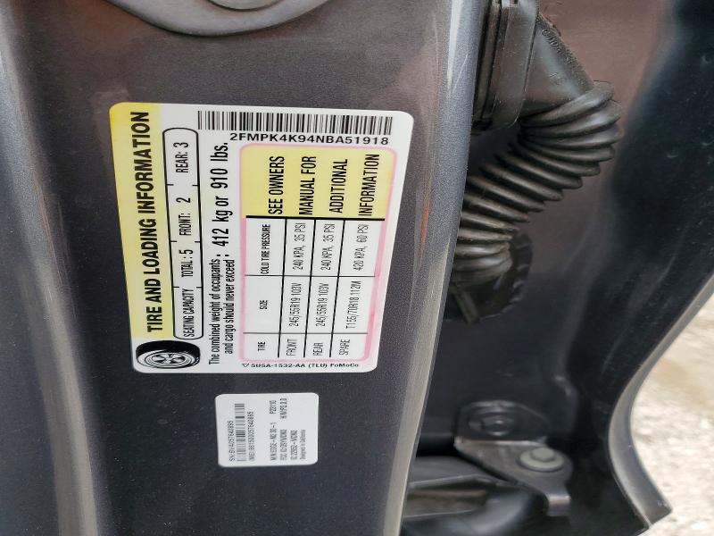 2022 Ford Edge მანქანა იყიდება აუქციონზე, vin: 2FMPK4K94NBA51918, აუქციონის ნომერი: 55441336